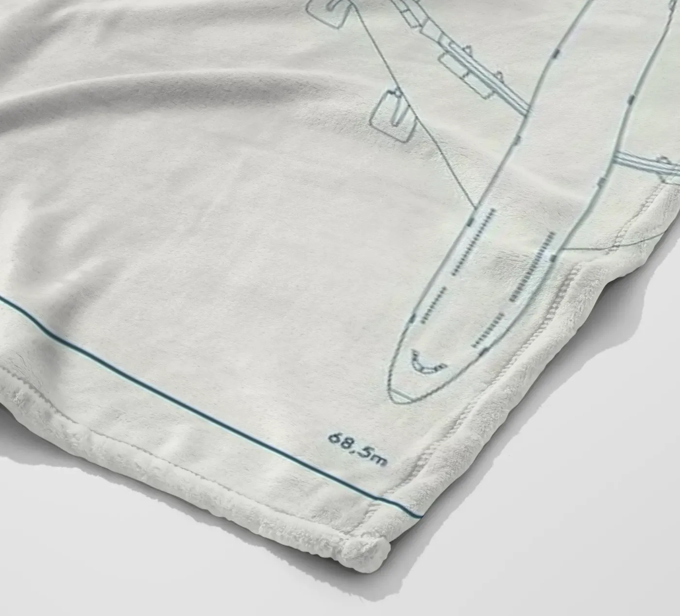 Technical Drawing 747 Fleecedecke von Marc Schulthess