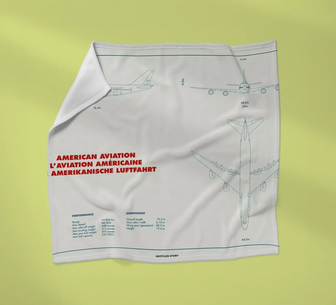 Technical Drawing 747 coperta in pile da Marc Schulthess