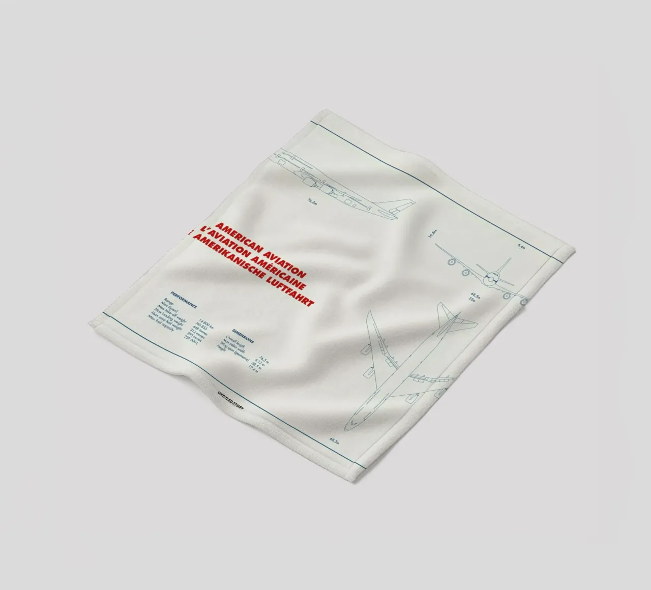 Technical Drawing 747 coperta in pile da Marc Schulthess