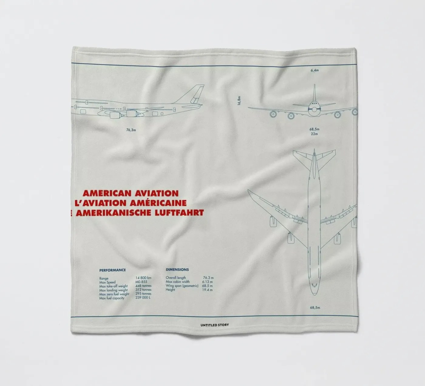 Technical Drawing 747 coperta in pile da Marc Schulthess