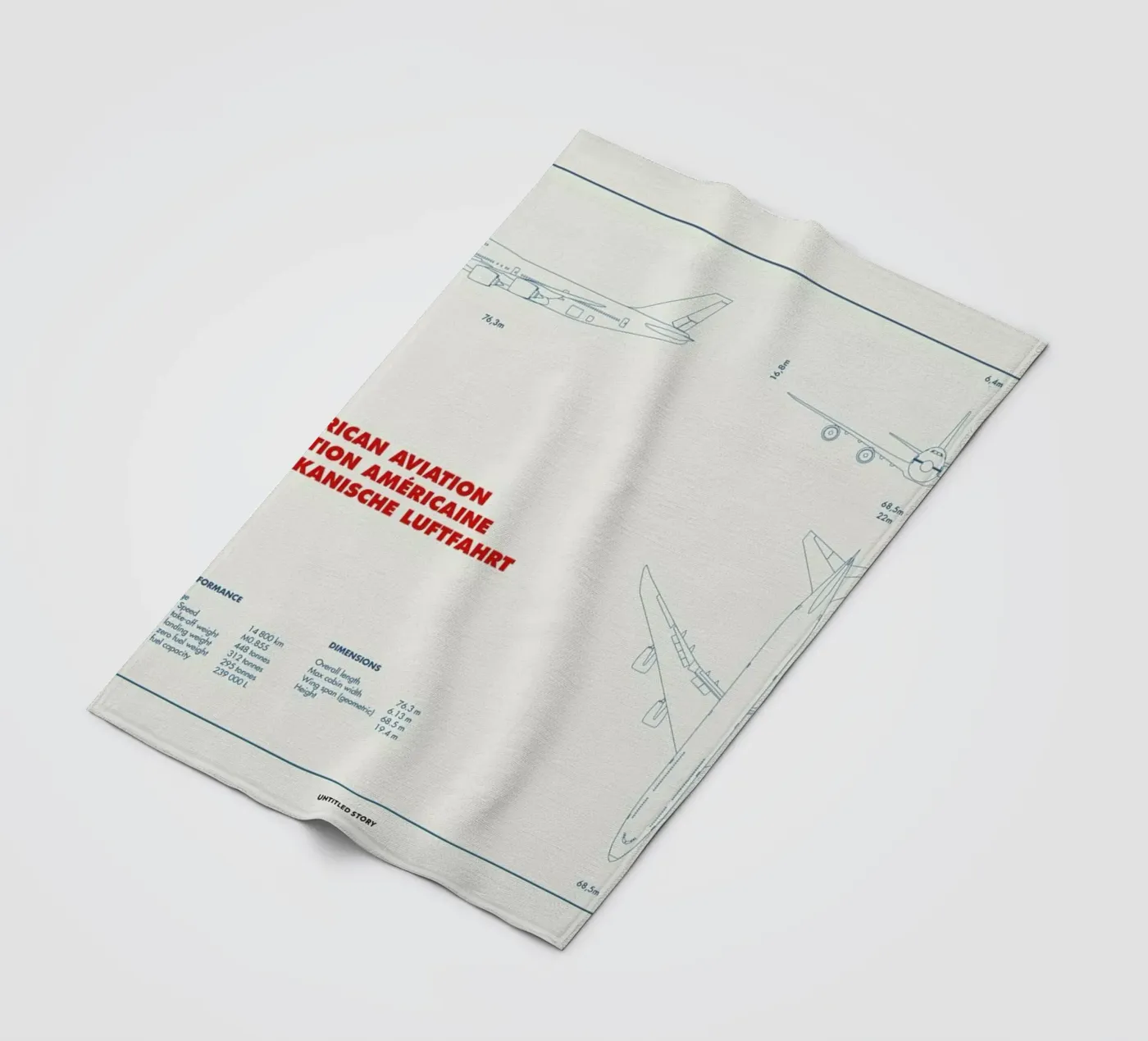 Technical Drawing 747 coperta in pile da Marc Schulthess