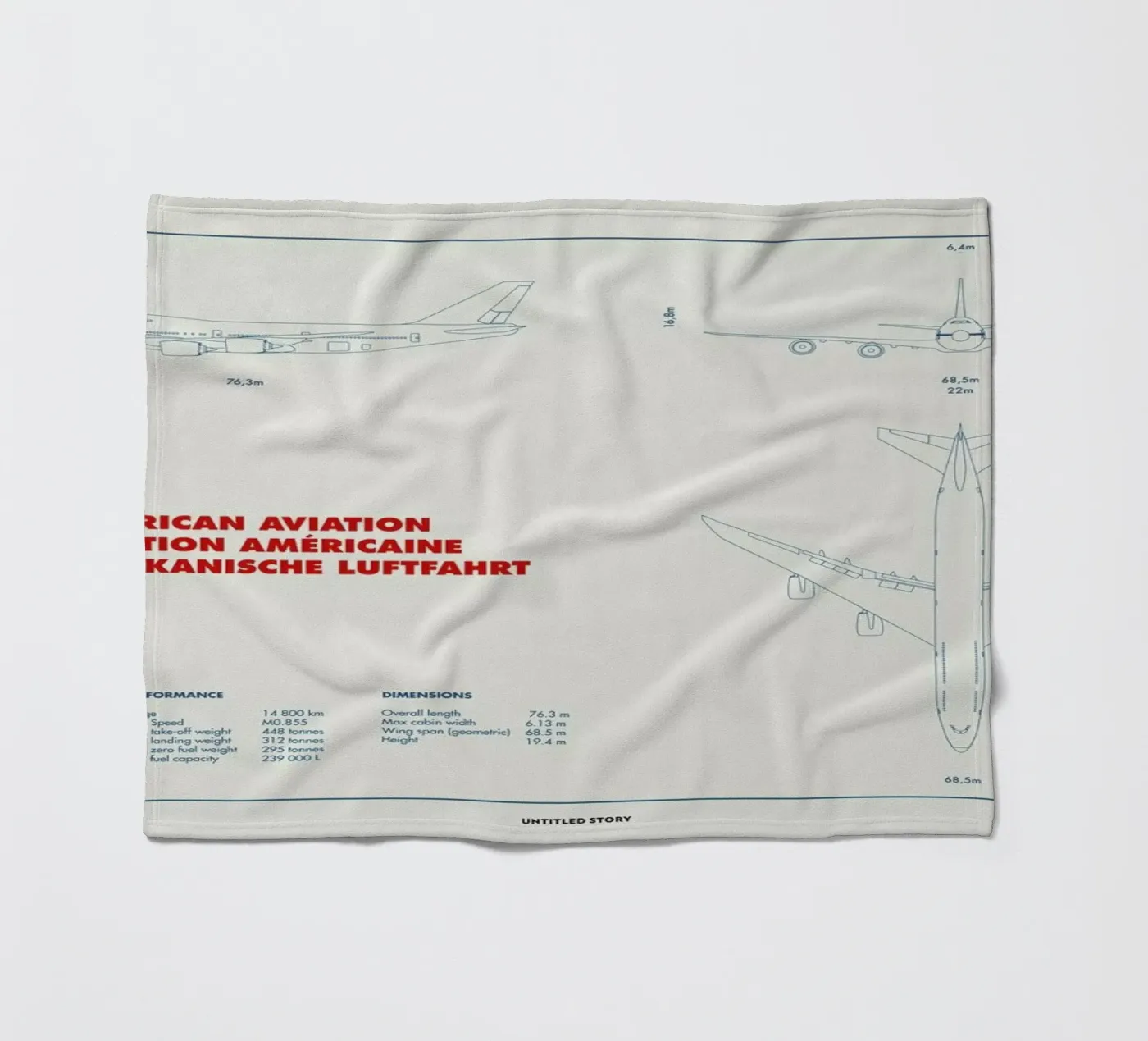 Technical Drawing 747 coperta in pile da Marc Schulthess