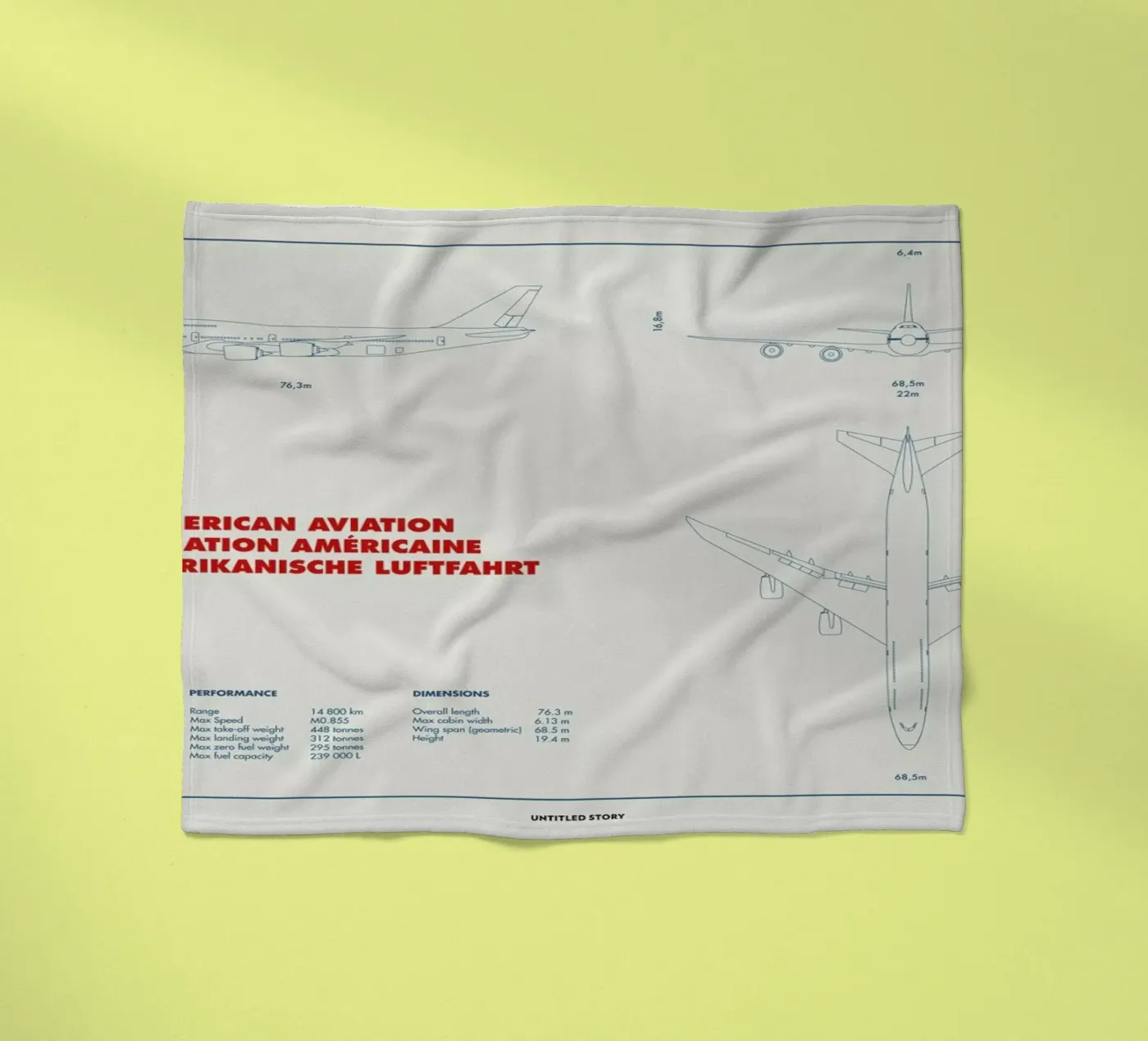 Technical Drawing 747 coperta in pile da Marc Schulthess