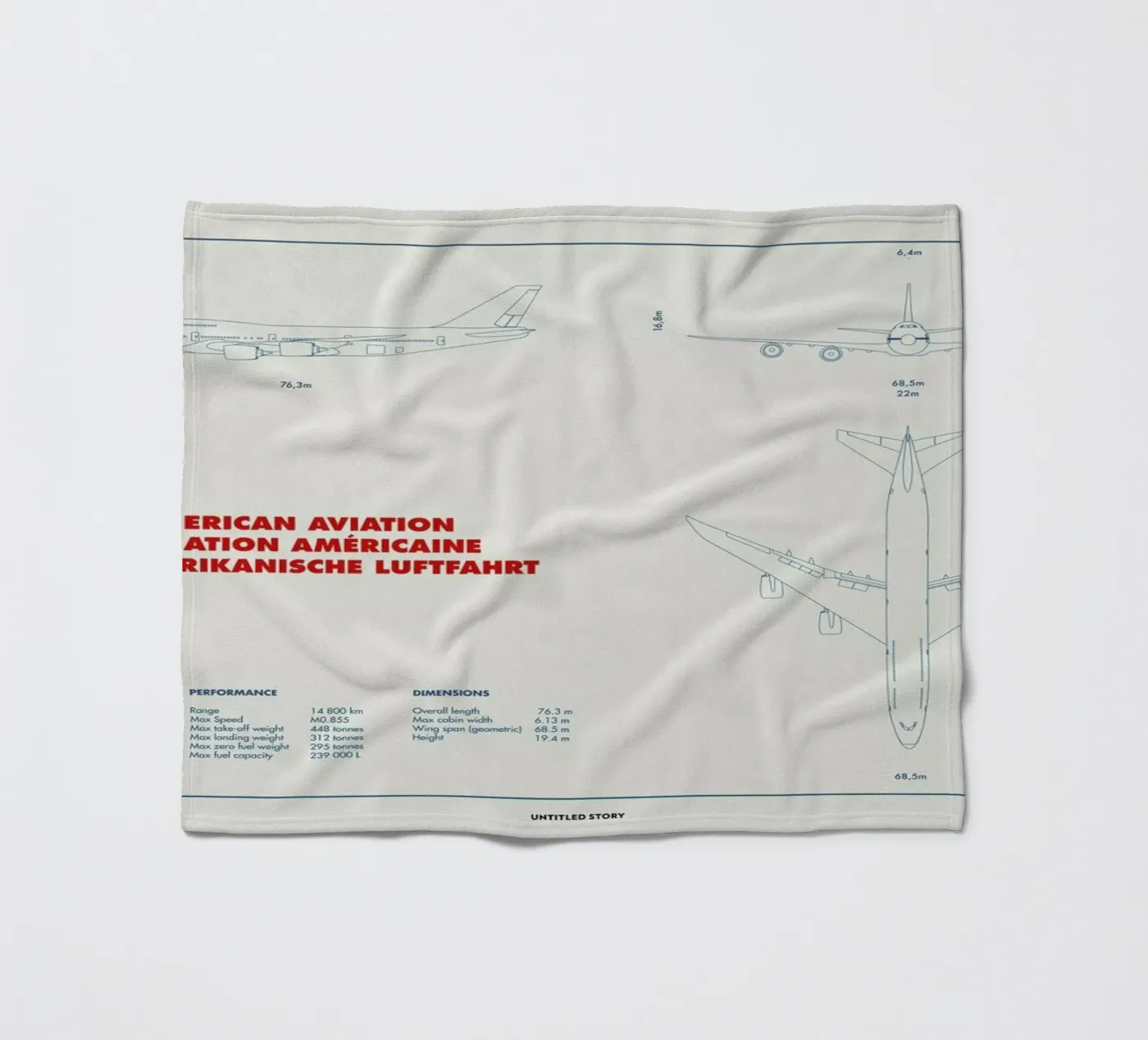 Technical Drawing 747 coperta in pile da Marc Schulthess