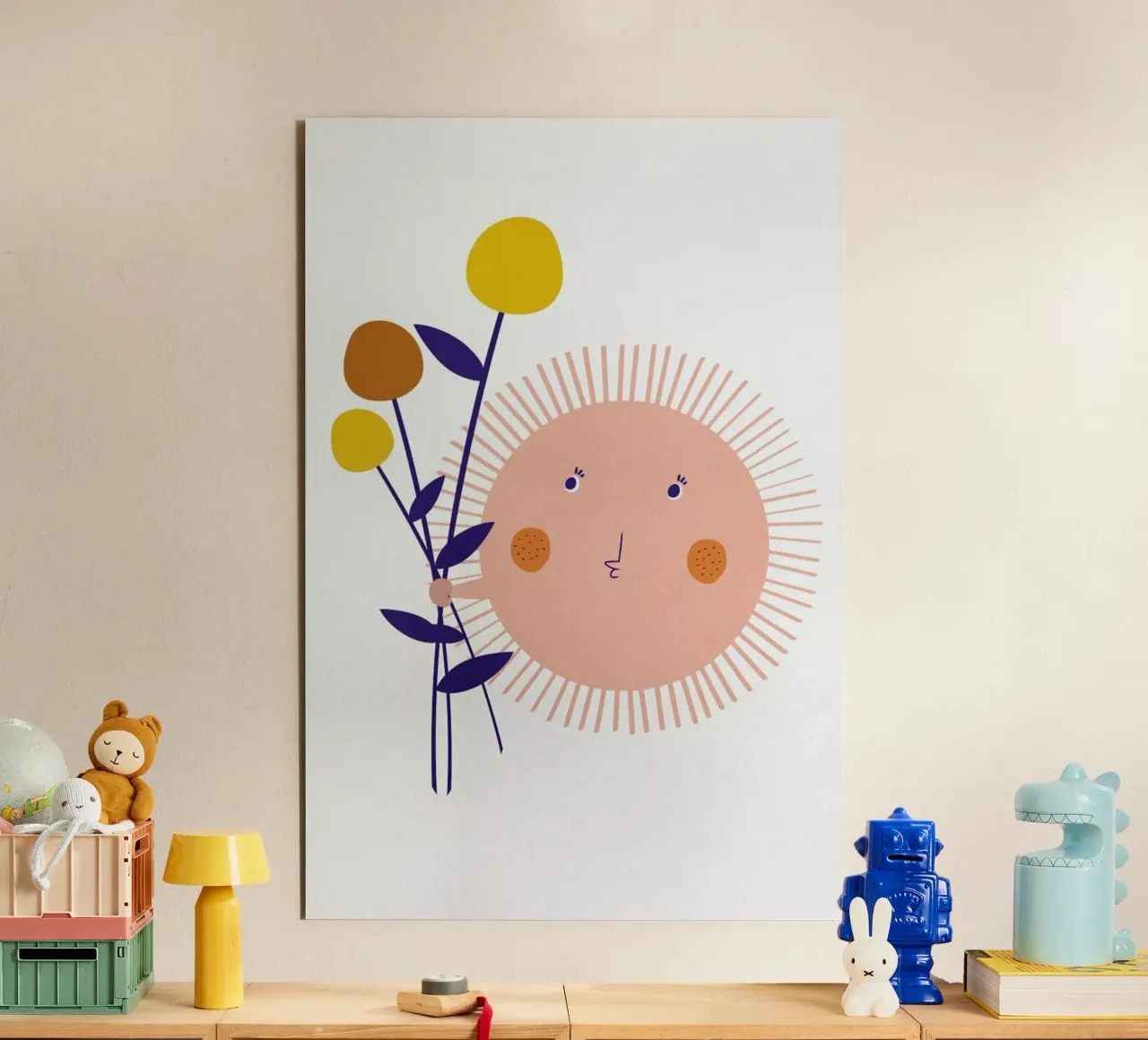 Sunshine Bouquet aluminium-dibond van Little Flourishes