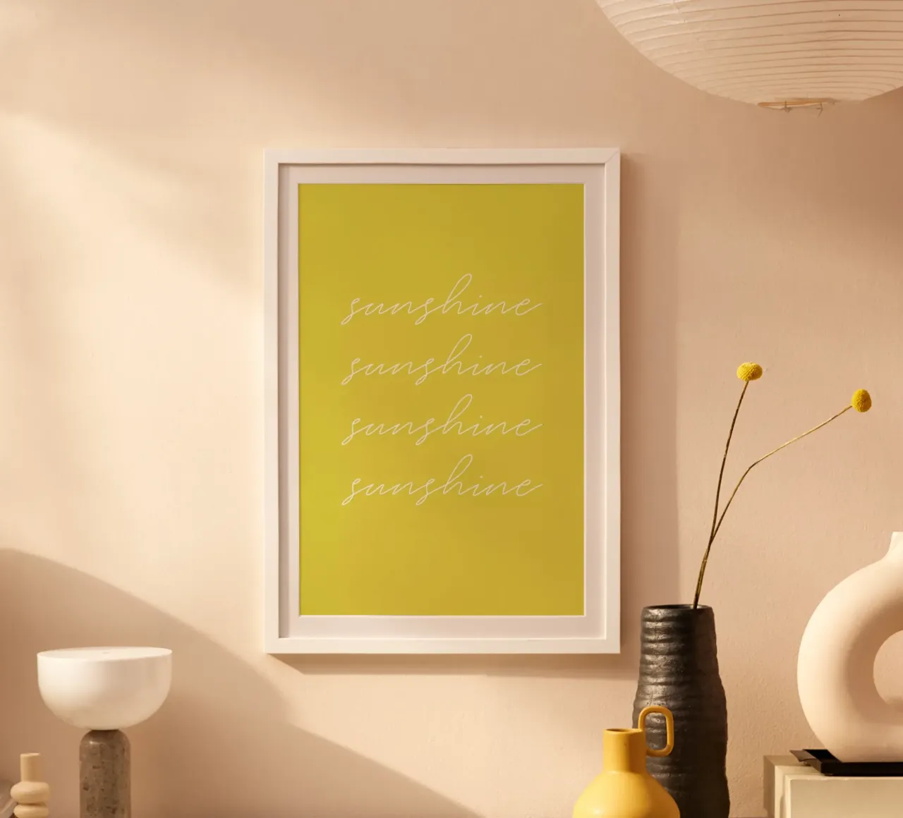 Sunshine poster con telaio in legno da daylight design studio