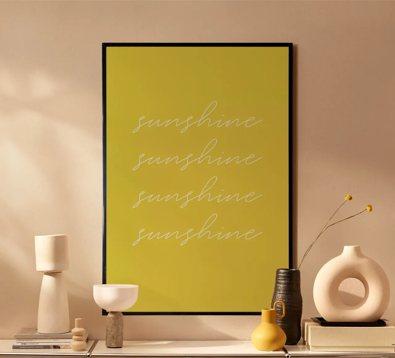 Sunshine poster con telaio in legno da daylight design studio