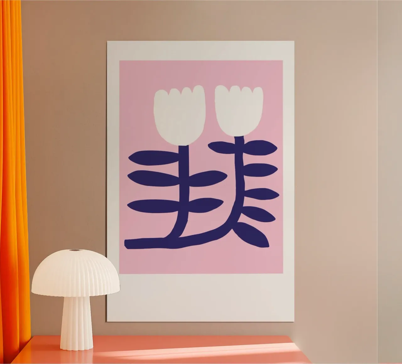 Flowery No. 3 poster con telaio in alluminio da typealive