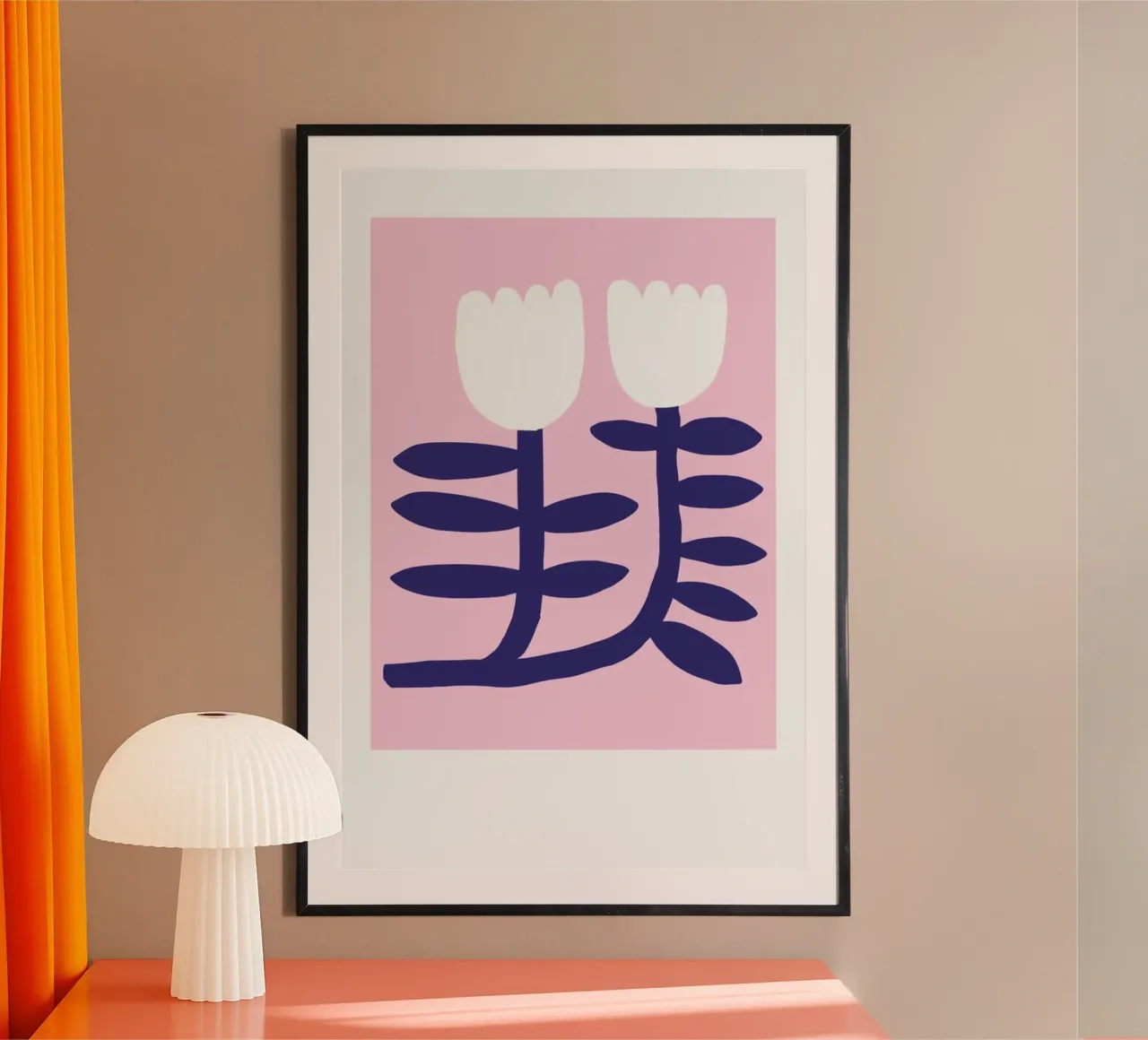 Flowery No. 3 poster con telaio in alluminio da typealive