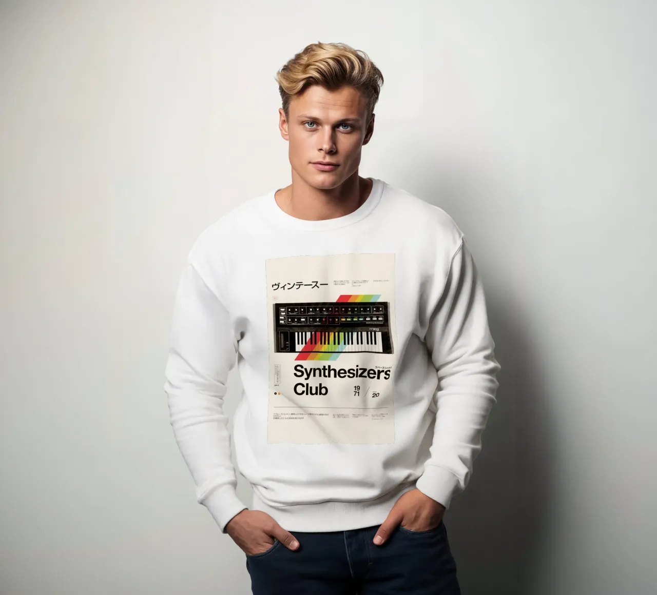 Synthe Club Print sweatshirt van Florent Bodart