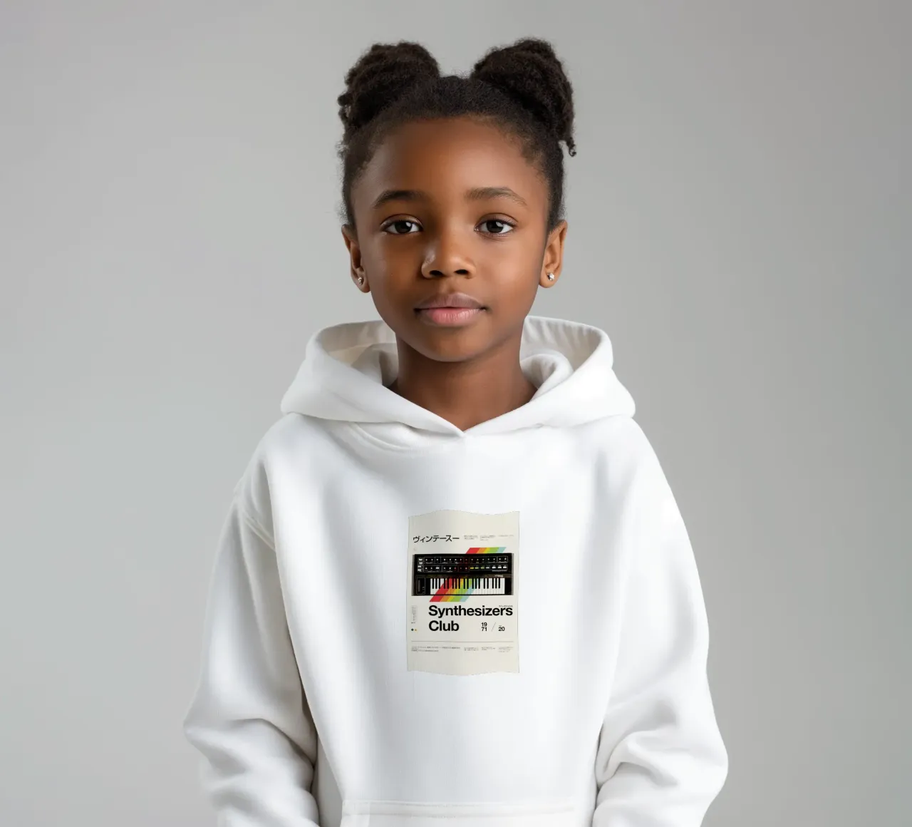 Synthe Club Print felpa bambino con cappuccio da Florent Bodart