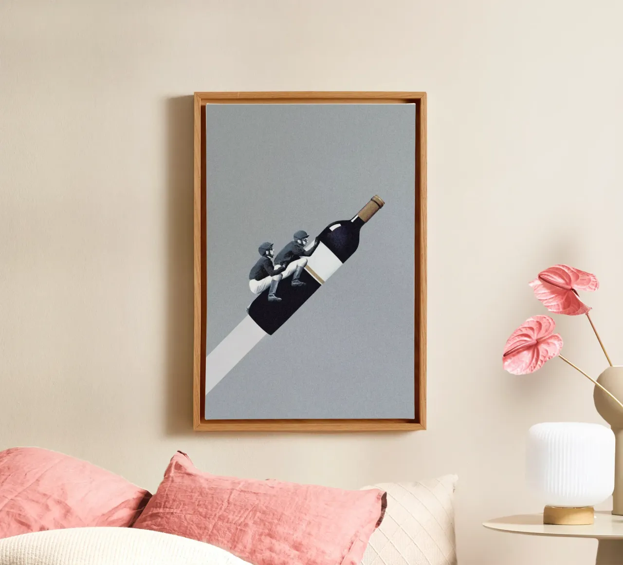 We Ride Until Dawn canvas with Floater frame by Maarten Léon