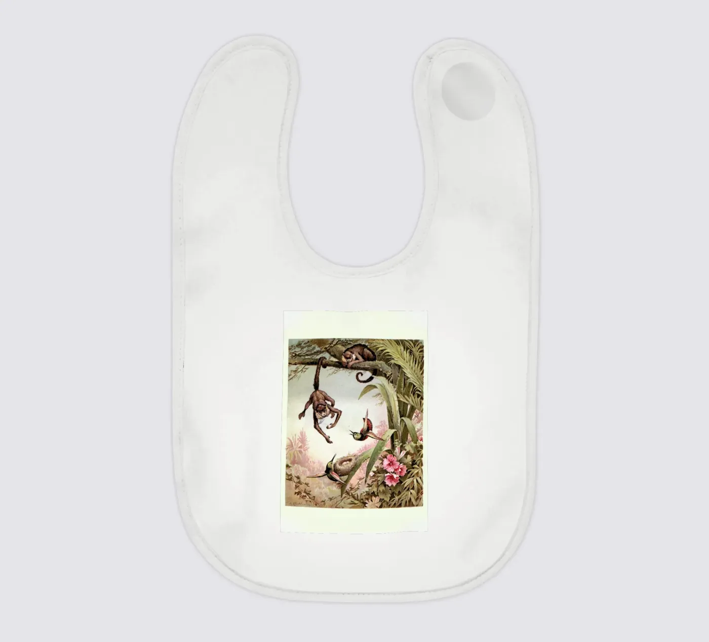 Monkeys baby bib by Flora & Fauna