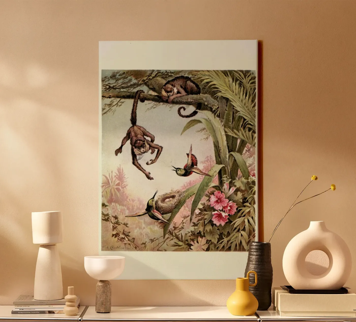 Monkeys canvas by Flora & Fauna