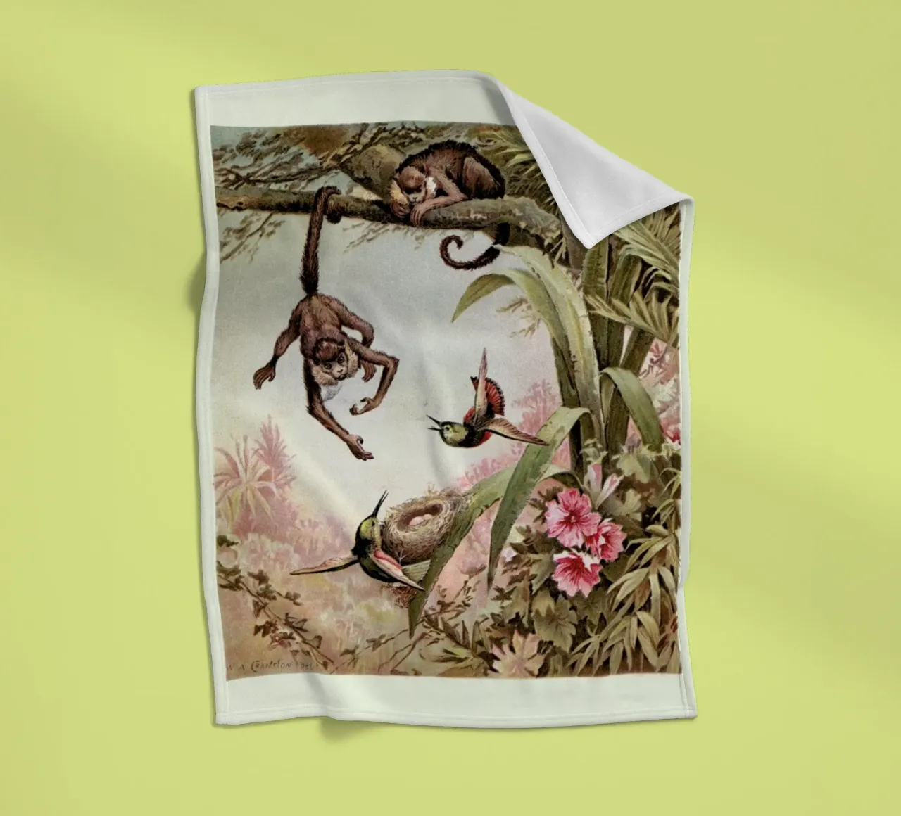 Monkeys fleecedeken van Flora & Fauna