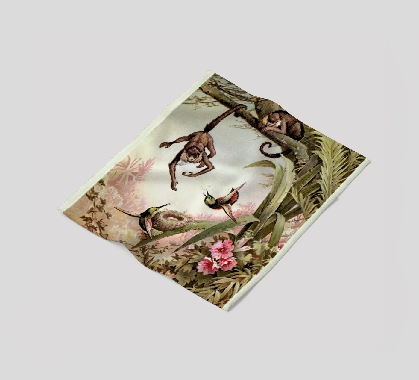 Monkeys fleece blanket by Flora & Fauna
