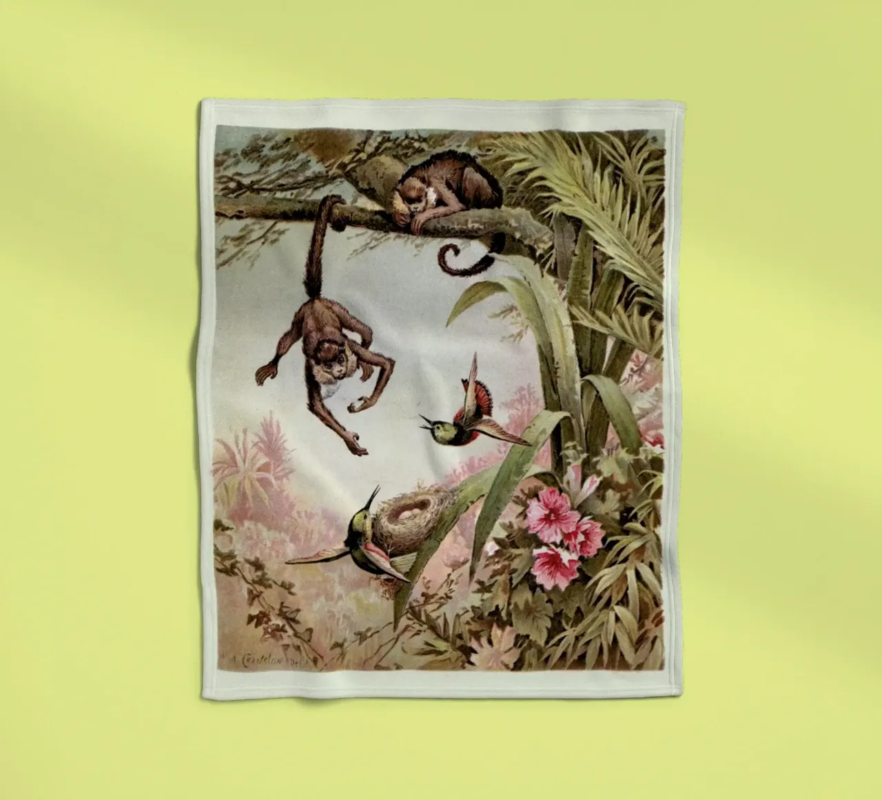 Monkeys fleecedeken van Flora & Fauna