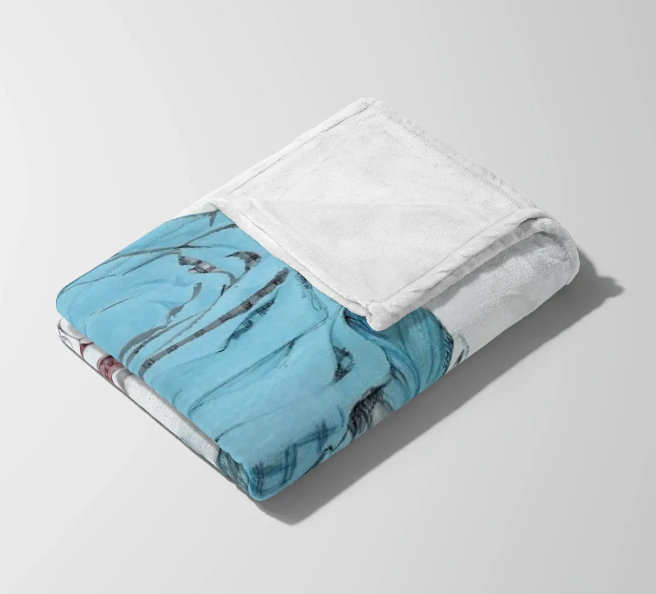 Audrey Hepburn in blu coperta in pile da Susana Miranda ilustracion