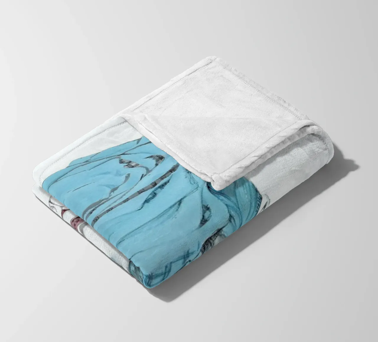 Audrey Hepburn in blu coperta in pile da Susana Miranda ilustracion