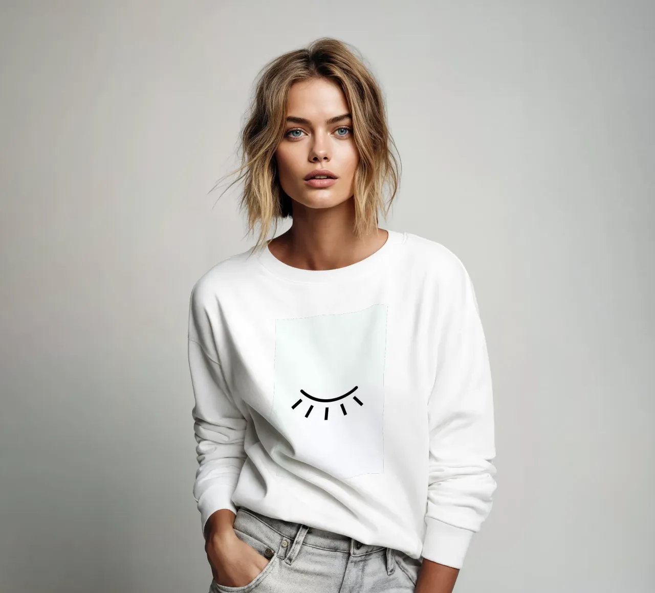 Closed Eye White felpa da daylight design studio