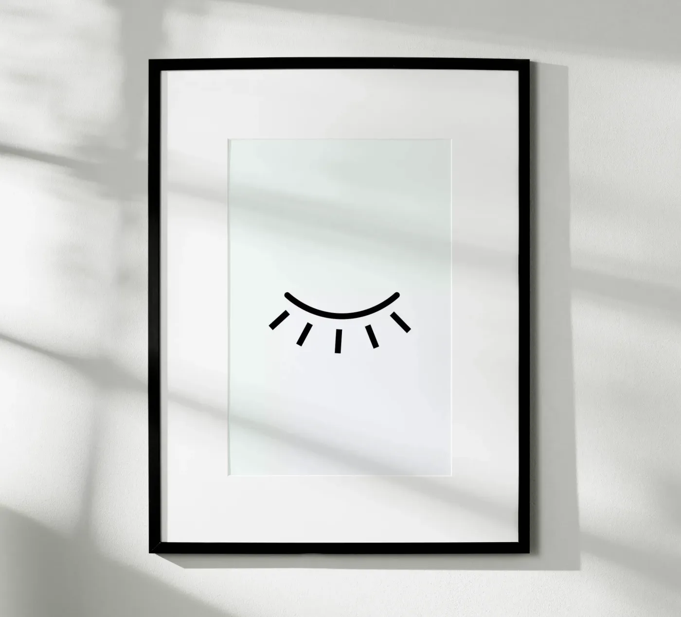 Closed Eye White poster da daylight design studio
