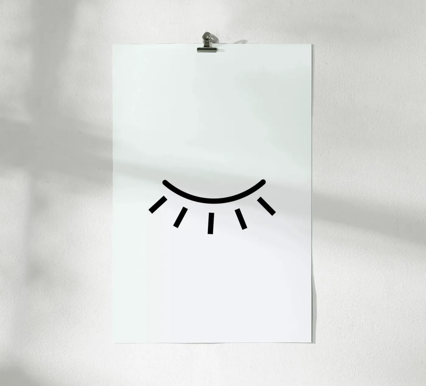 Closed Eye White poster da daylight design studio