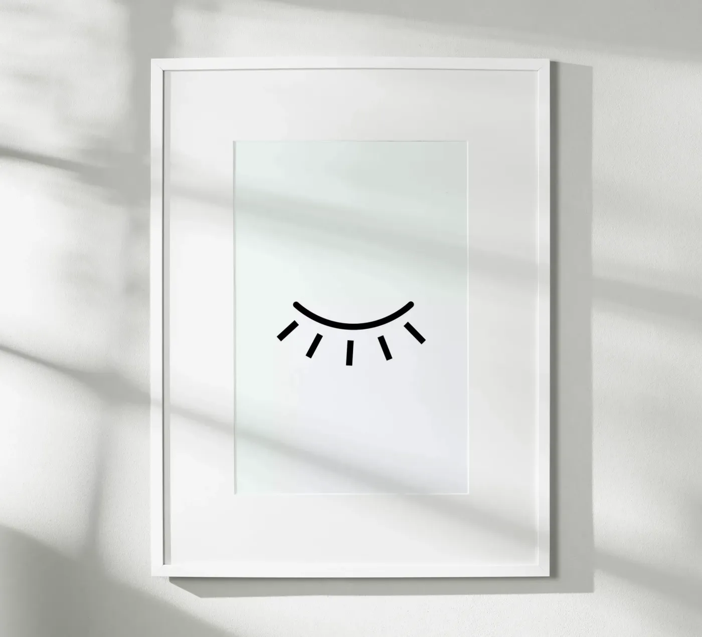 Closed Eye White poster da daylight design studio