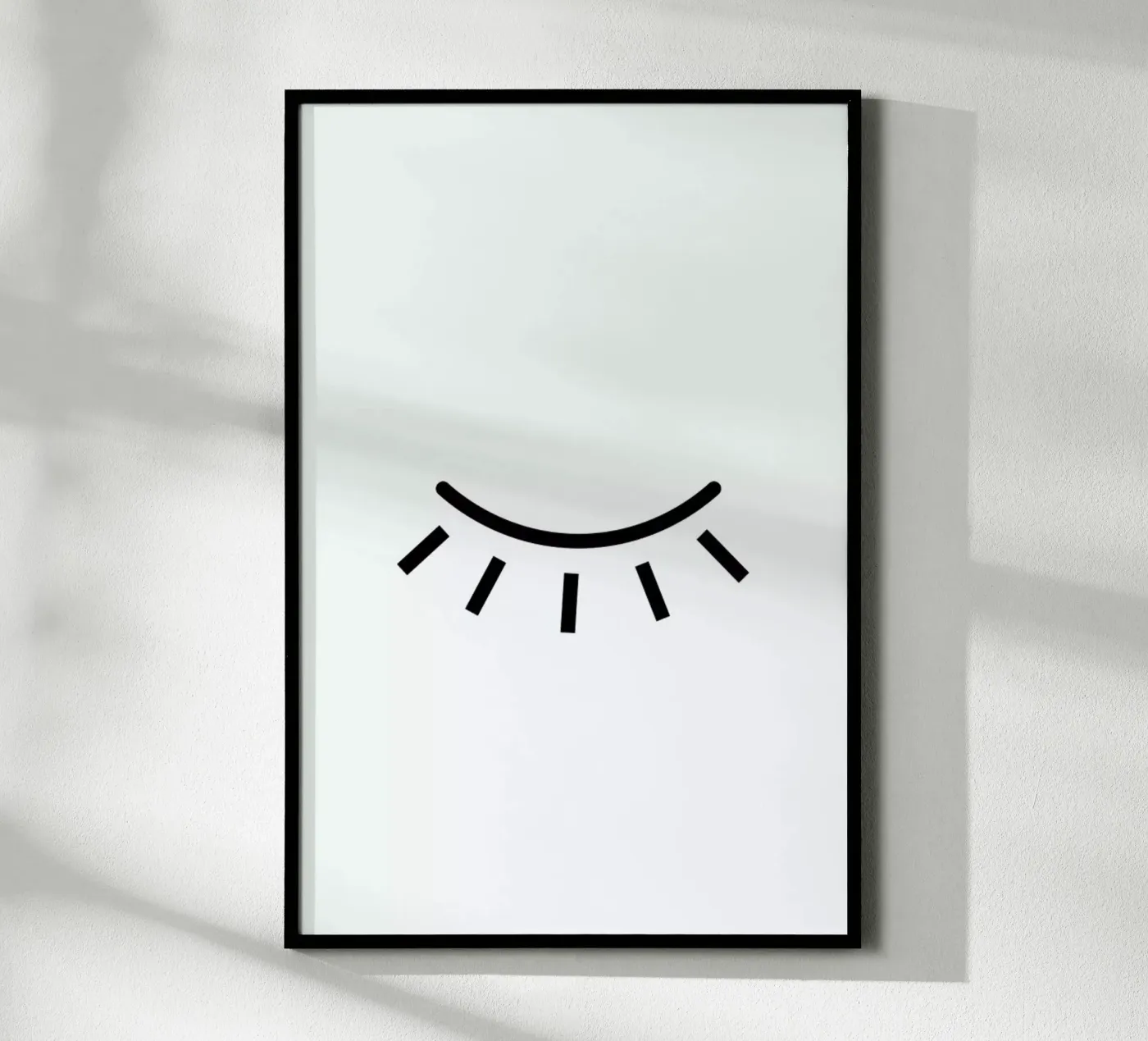 Closed Eye White poster da daylight design studio