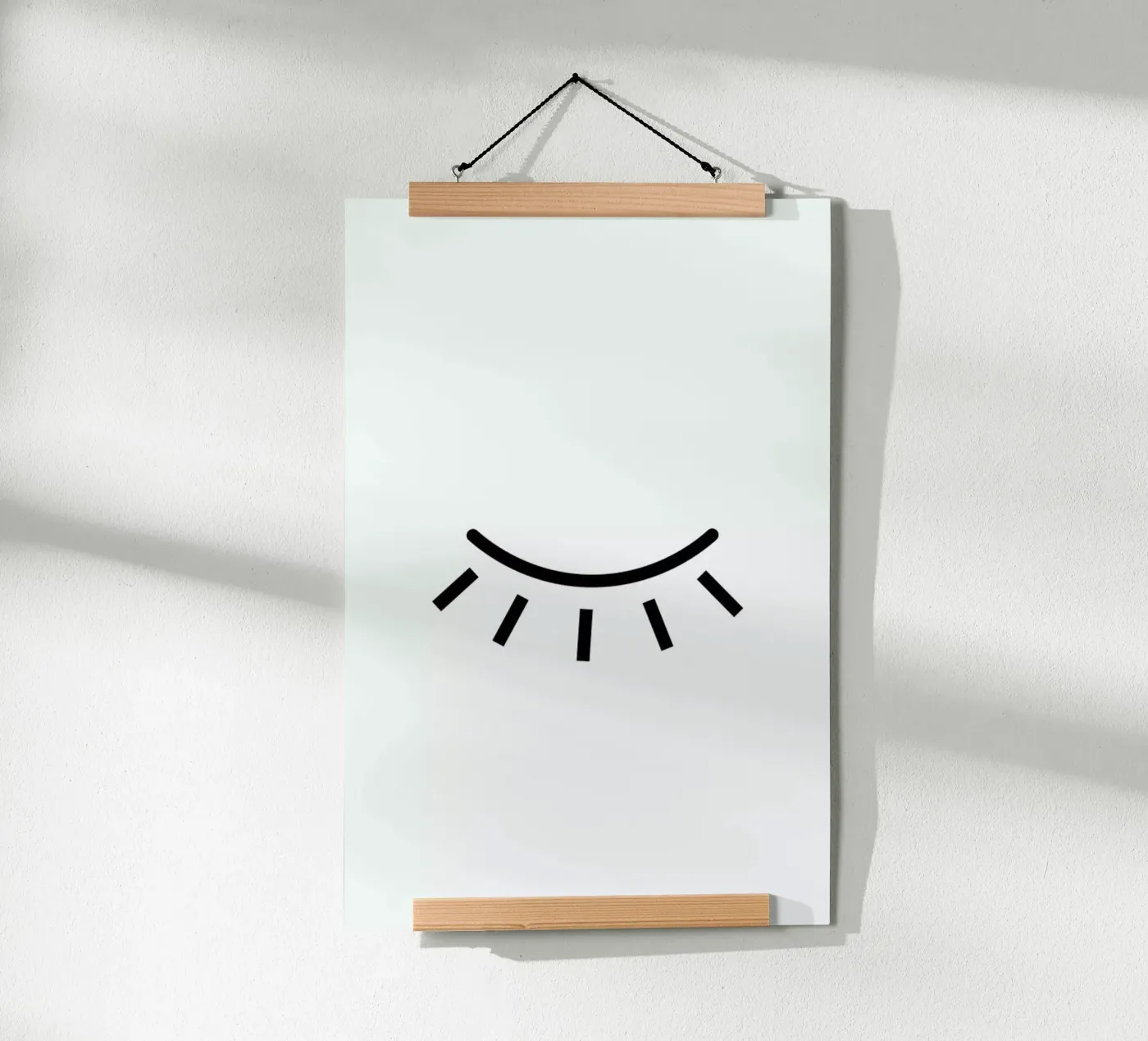 Closed Eye White poster da daylight design studio