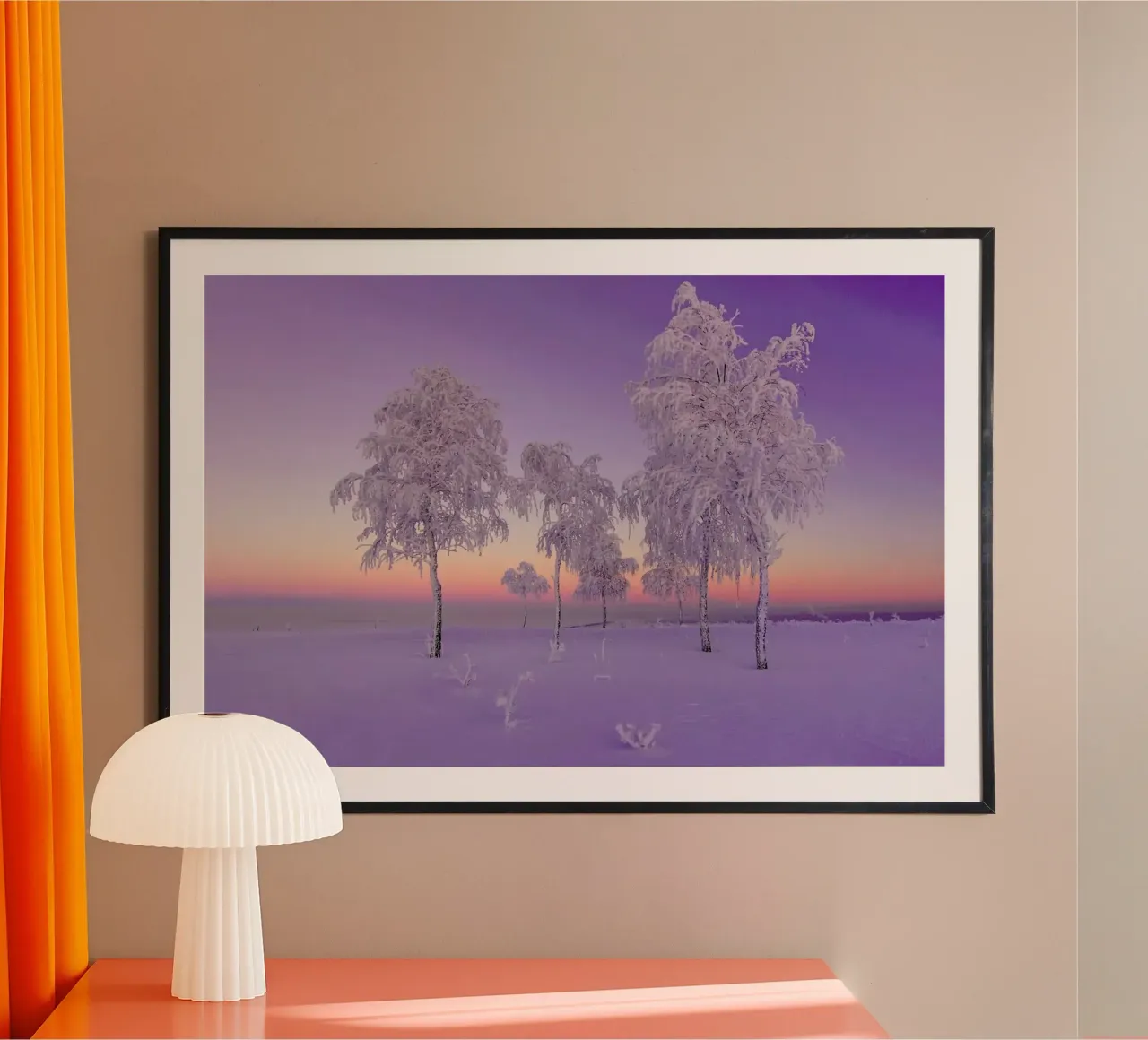 January Evening - Ruslan Makhmud-Akhunov poster con telaio in plastica da Pictufy