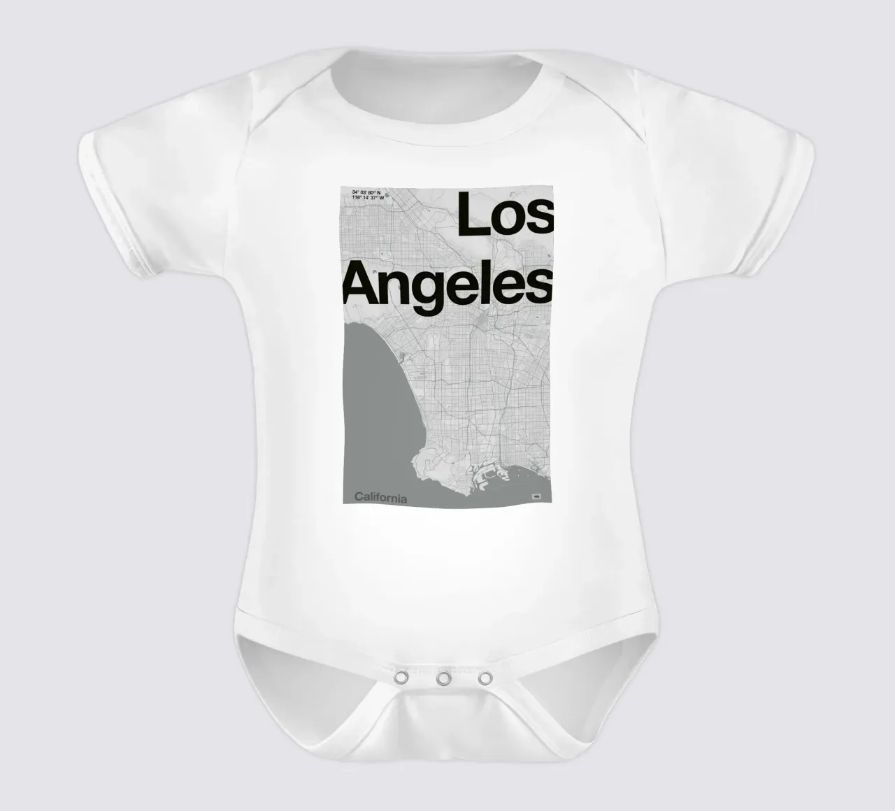 La Minimal Map body neonato maniche corte da Florent Bodart