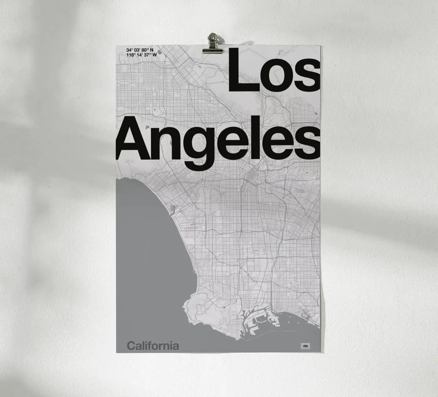 La Minimal Map poster by Florent Bodart