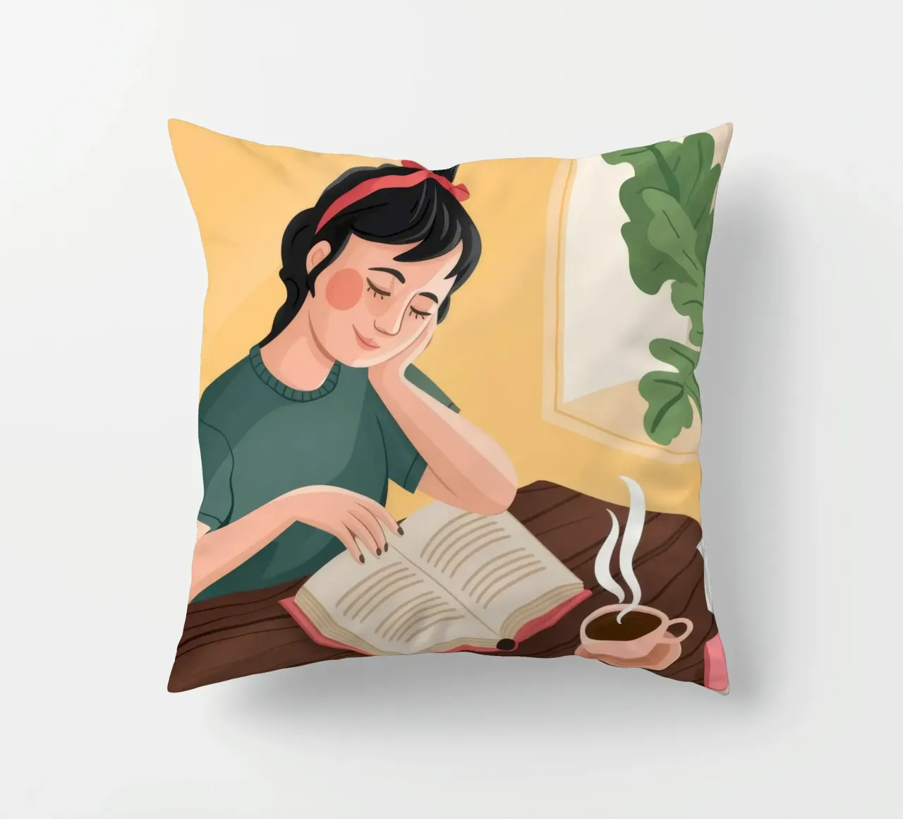Momento di studio accogliente cuscino da Veiled Canvas