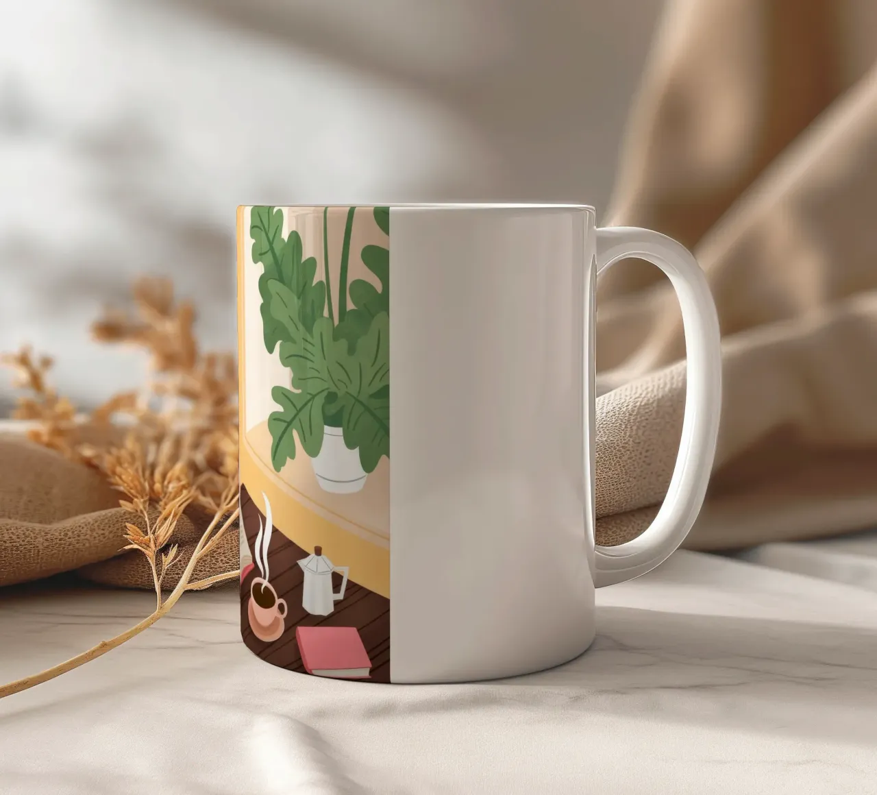 Momento di studio accogliente tazza in ceramica da Veiled Canvas