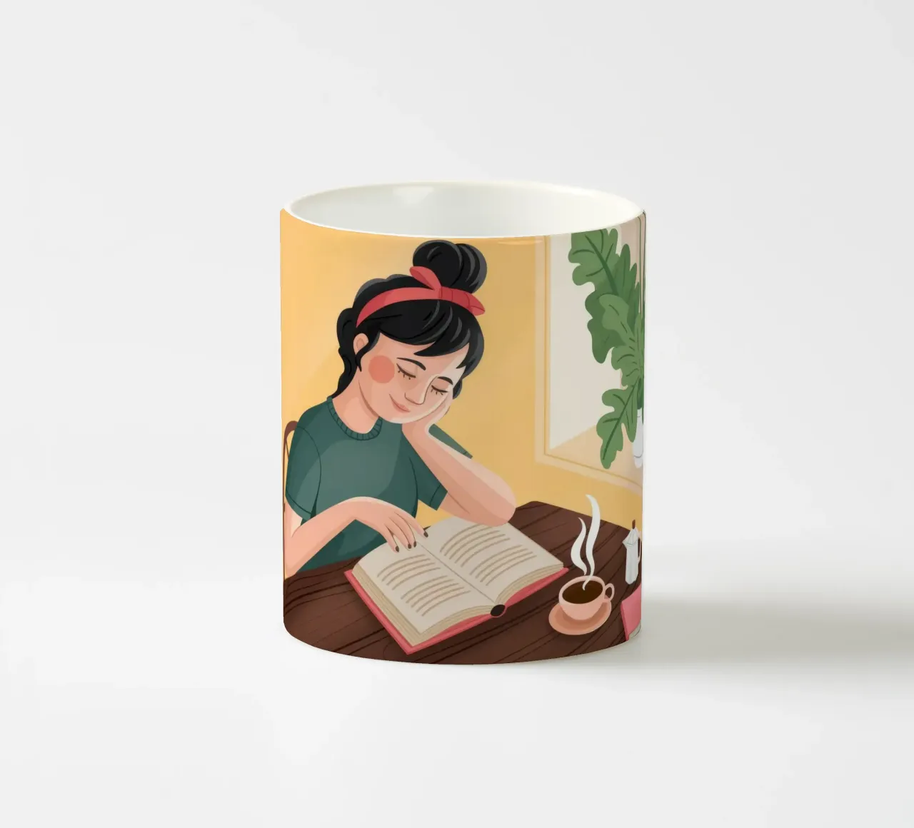 Momento di studio accogliente tazza in ceramica da Veiled Canvas