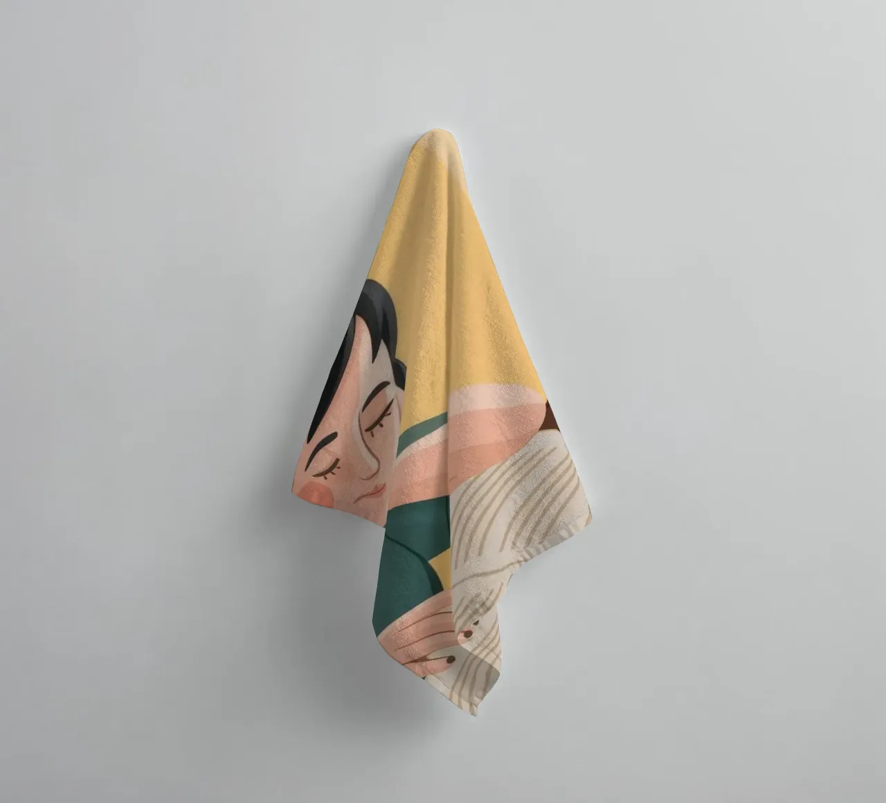 Momento di studio accogliente asciugamano da bagno da Veiled Canvas