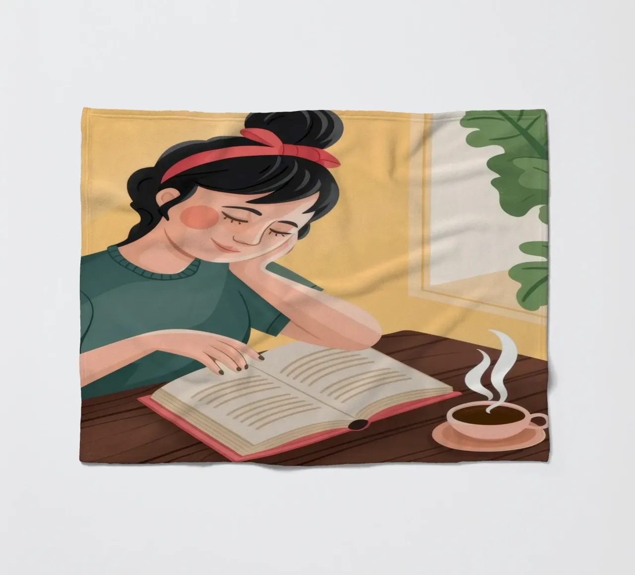 Momento di studio accogliente coperta in pile da Veiled Canvas
