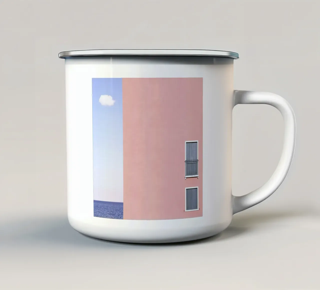 The House, The Cloud, The Sea tazza in smalto da Rupert Höller