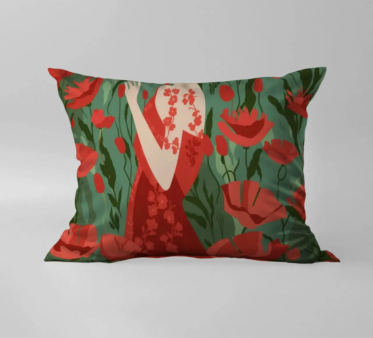 Incantevole eleganza floreale cuscino da Veiled Canvas