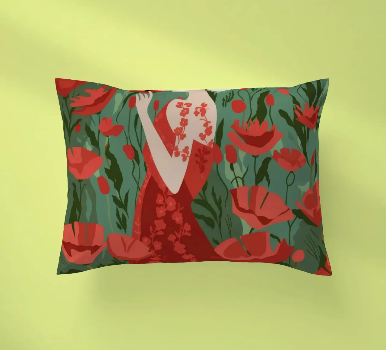 Incantevole eleganza floreale cuscino da Veiled Canvas
