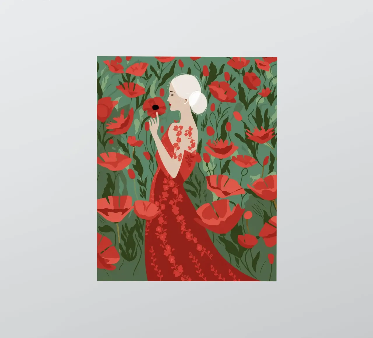 Enchanting Floral Elegance sticker by Veiled Canvas