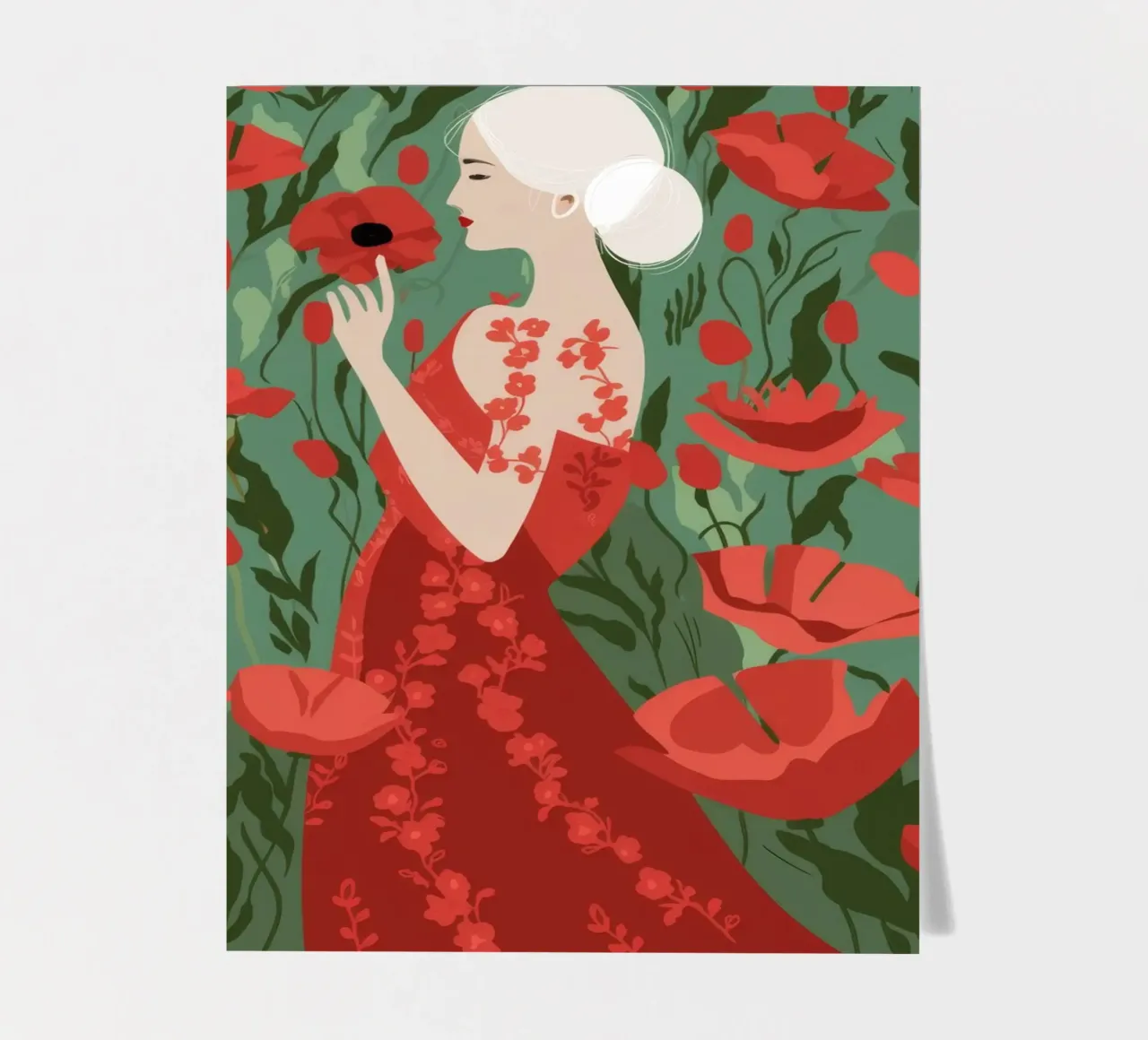Enchanting Floral Elegance sticker sheet by Veiled Canvas