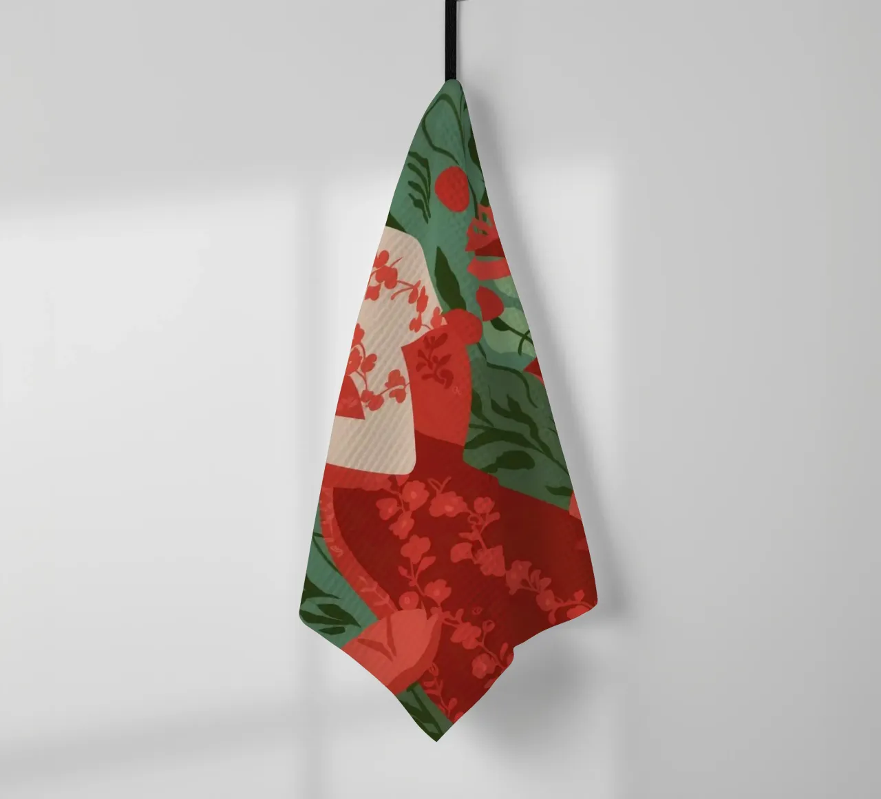Enchanting Floral Elegance tea towel by Veiled Canvas