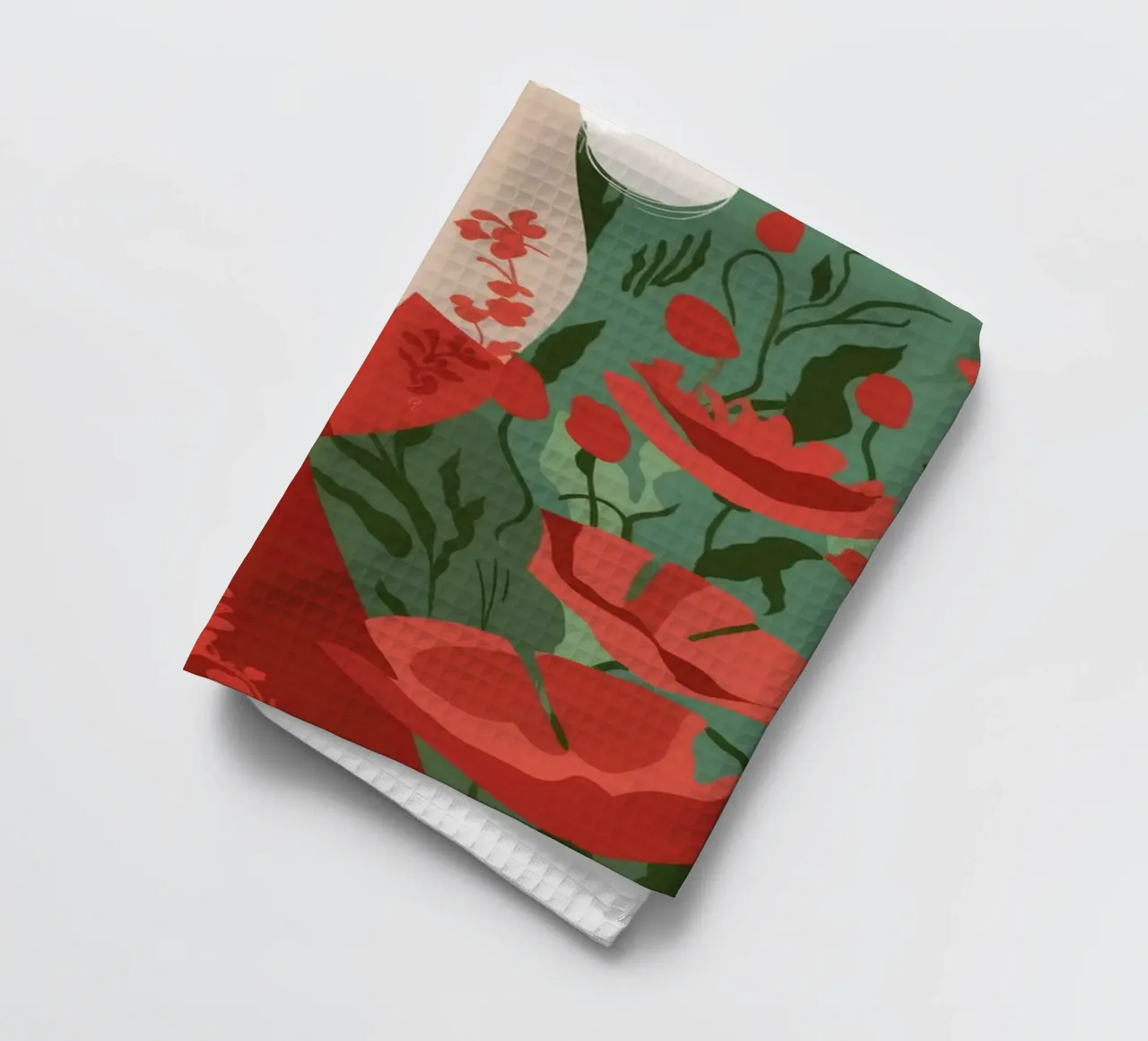 Enchanting Floral Elegance tea towel by Veiled Canvas