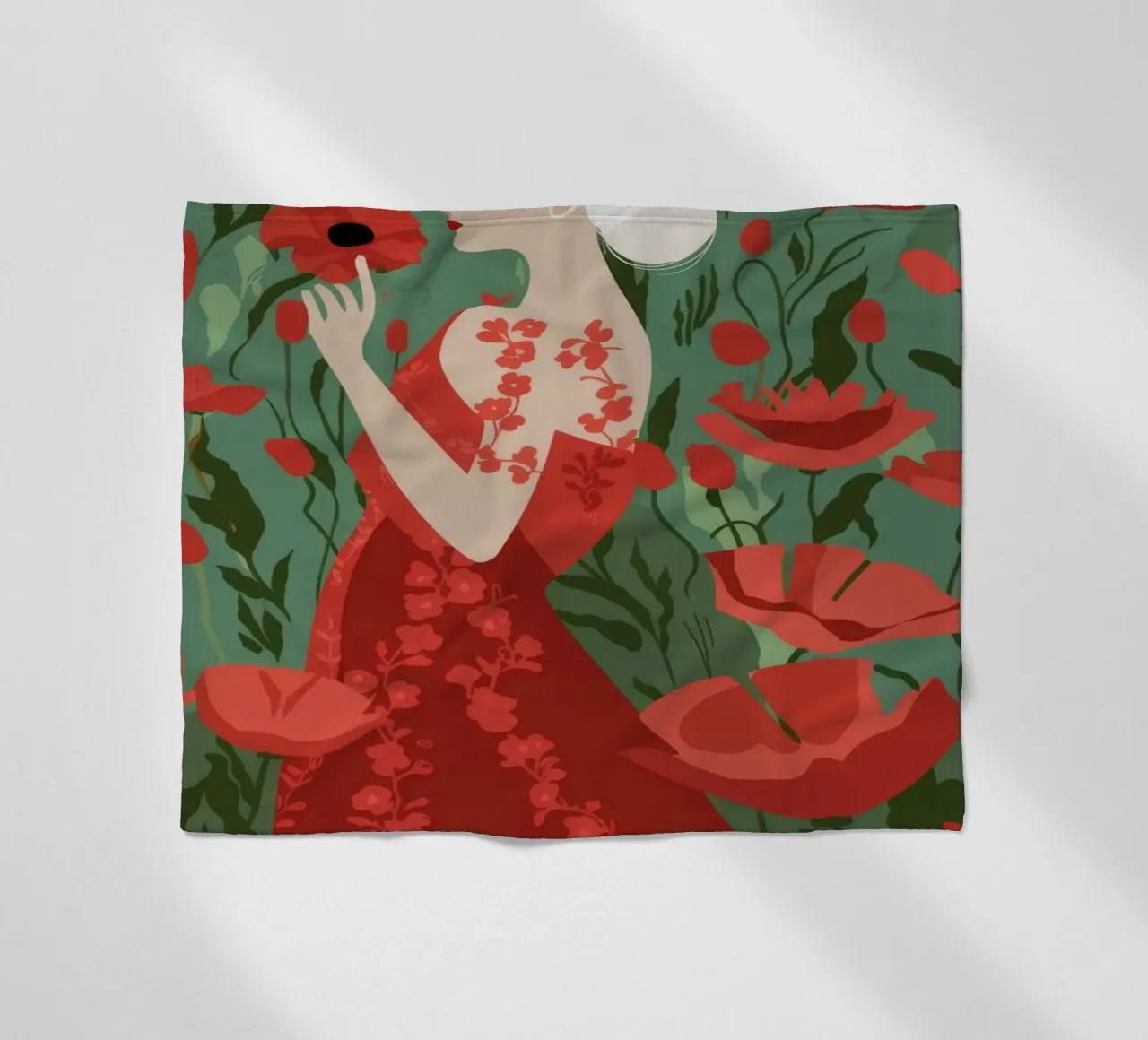 Bezaubernde florale Eleganz Fleecedecke von Veiled Canvas