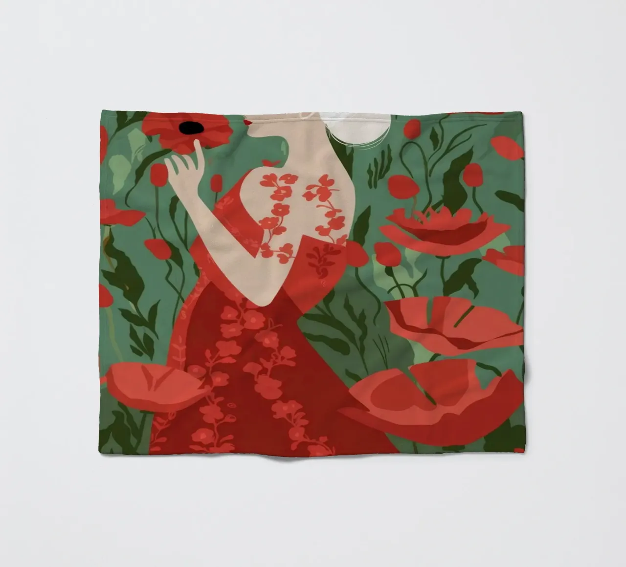 Bezaubernde florale Eleganz Fleecedecke von Veiled Canvas