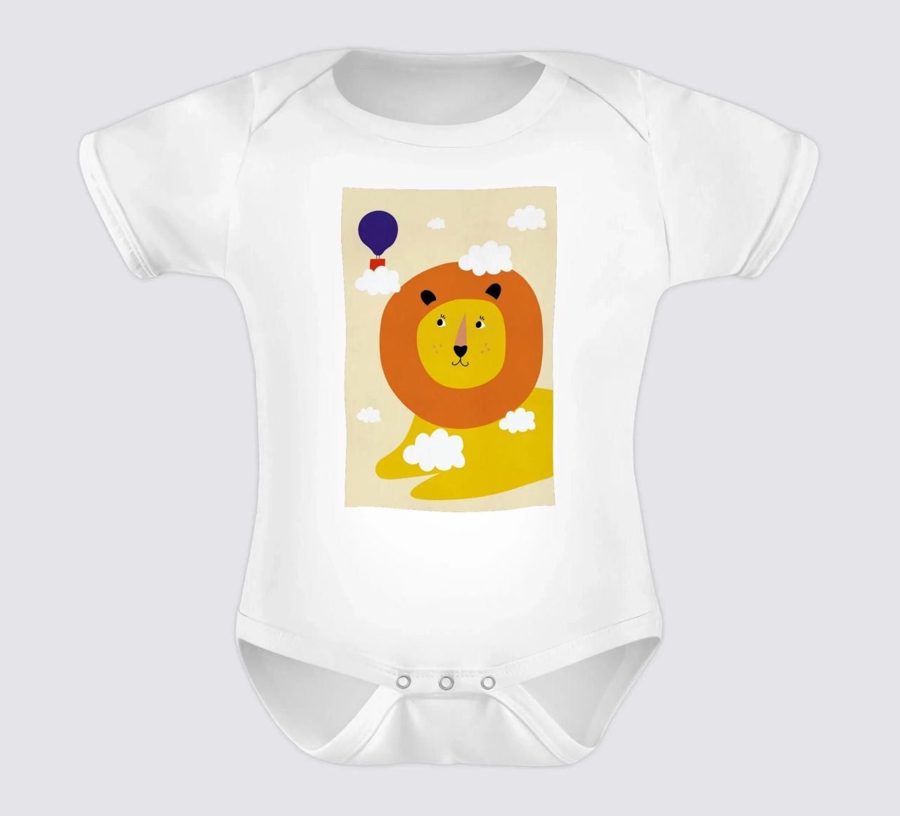Head in the Clouds short-sleeve baby romper by Little Flourishes