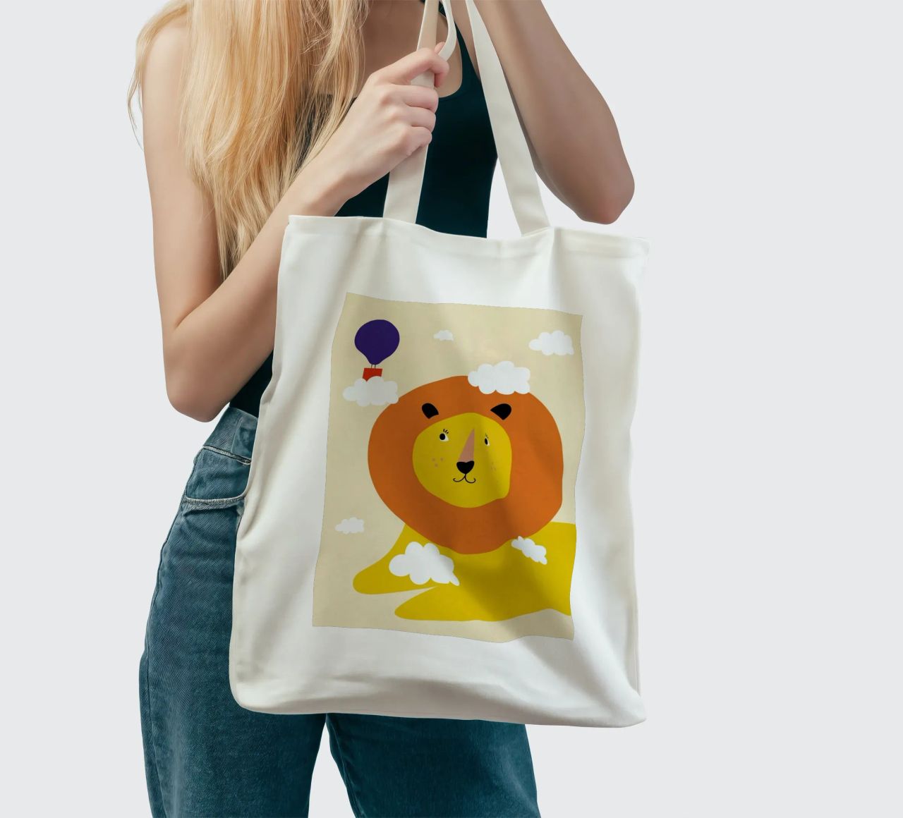 Head in the Clouds borsa in juta da Little Flourishes