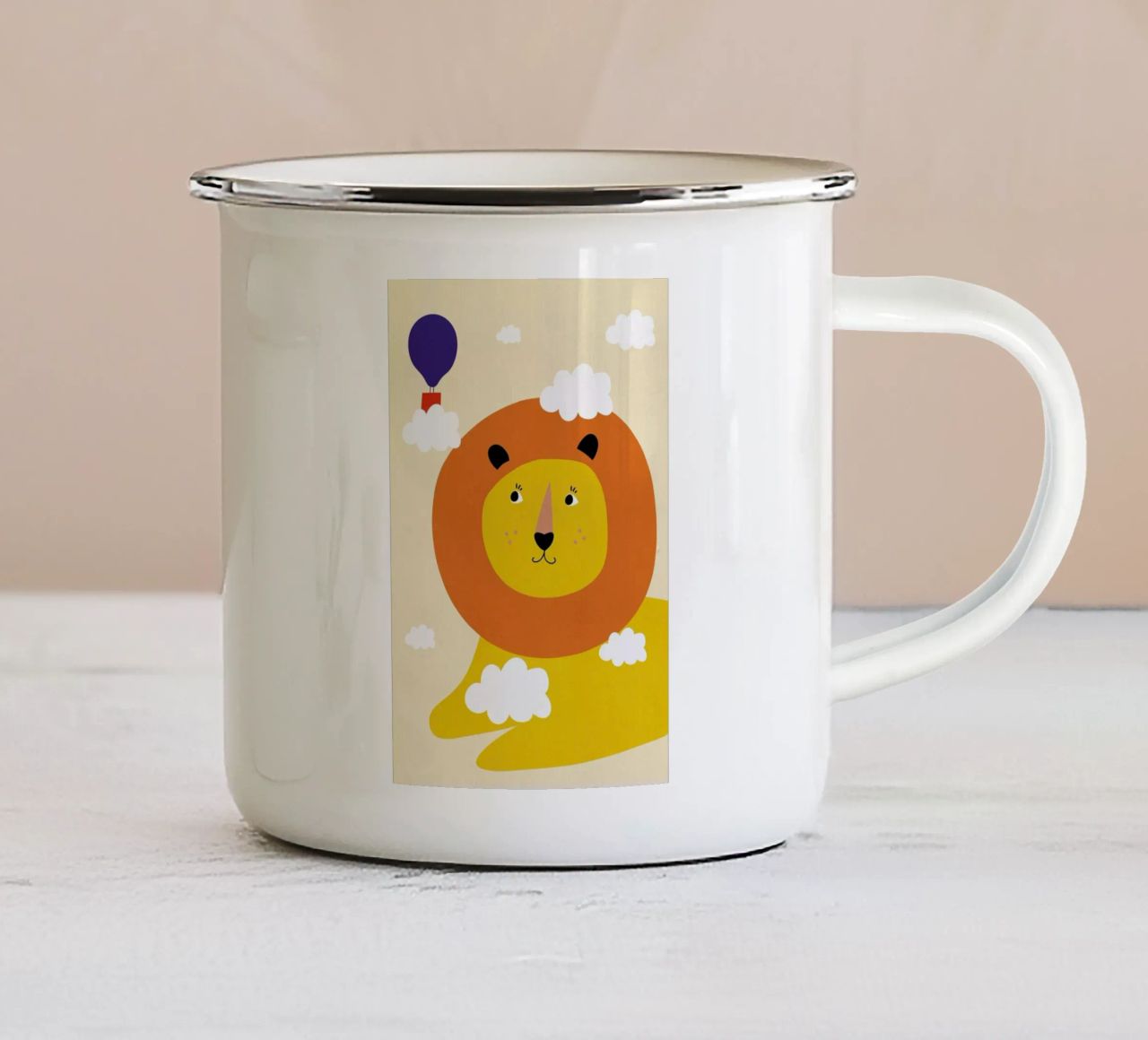 Head in the Clouds enamel mug by Little Flourishes