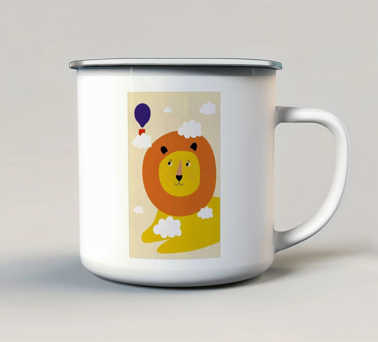 Head in the Clouds enamel mug by Little Flourishes